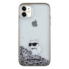Karl Lagerfeld KLHCN61LKCNSK iPhone 11 / Xr 6.1 transparent hardcase Liquid Glitter Choupette